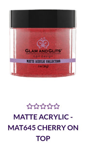 GLAM AND GLITS MATTE COLLECTIONS - MA645 - 1 oz - CHERRY ON TOP