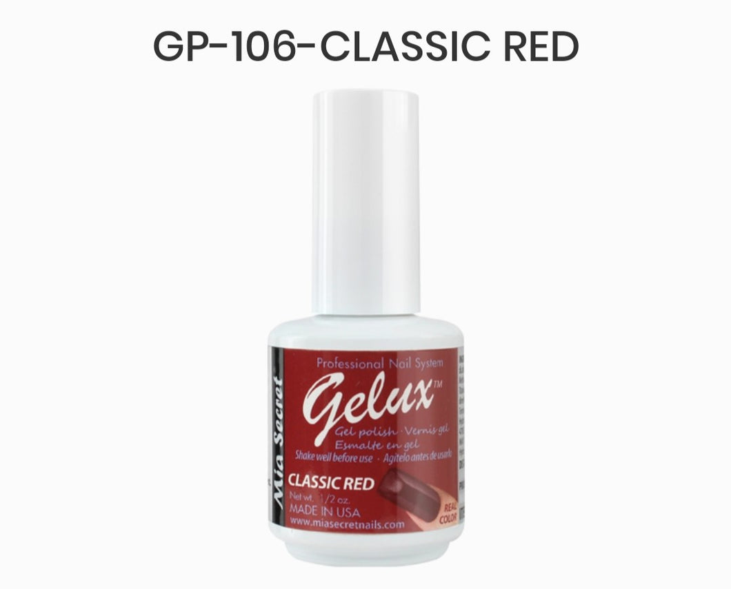 MIA SECRET GELUX GEL NAIL POLISH - GP-106 CLASSIC RED