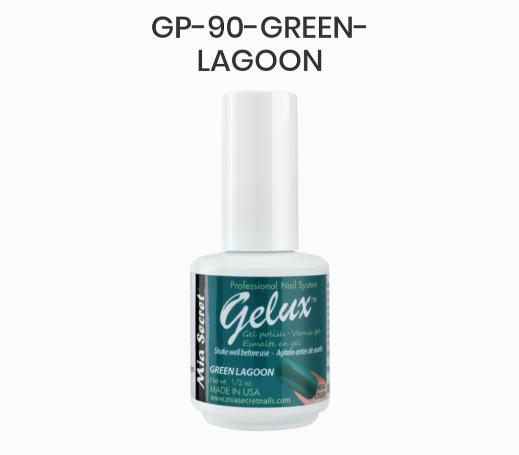 MIA SECRET GELUX GEL NAIL POLISH - GP-90 GREEN LOGOON