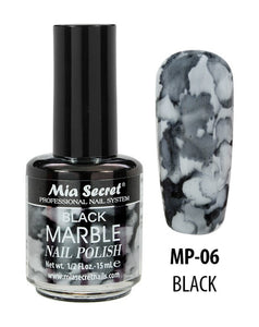 MIA SECRET MARBLE INK NAIL POLISH - MP-06 BLACK