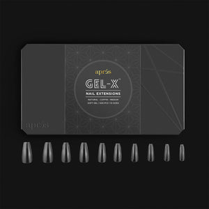 APRES GEL X NAIL EXTENSION SYSTEM - NATURAL COFFIN MEDIUM 500 TIPS